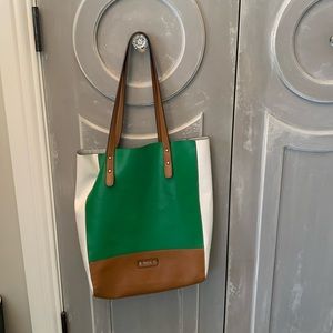 Roots colour block  purse/tote with wallet.